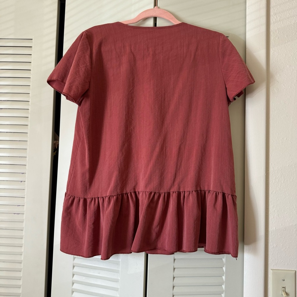 Button Down Ruffle Top - Picture 4 of 4